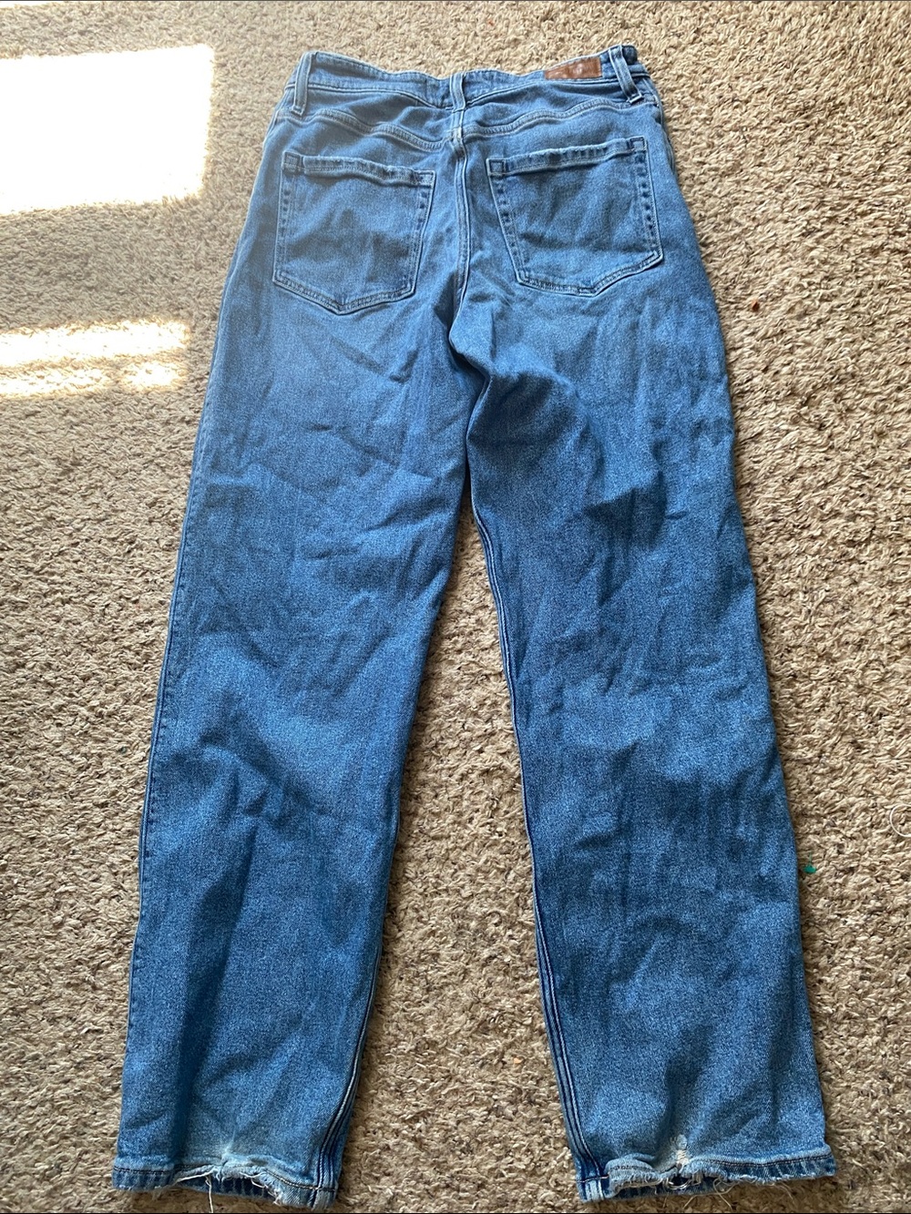 Hollister High-Rise Straight-Leg Jeans in Blue Denim